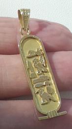 Mooie egyptische gouden hanger 18 karaats, Sieraden, Tassen en Uiterlijk, Verzenden, Zo goed als nieuw, Goud, Goud