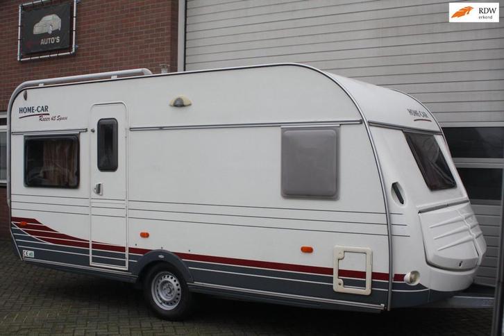 Home-car racer 45 space Garantie, 4 persoons, frans bed, fie, Caravans en Kamperen, Caravans, Bedrijf, 750 - 1000 kg, Home-car