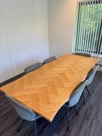 Mooie eettafel of vergadertafel met 6 stoelen., Huis en Inrichting, Tafels | Eettafels, Ophalen, Vijf personen of meer, Rechthoekig