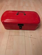 Vintage Broodtrommel - Rood Metaal, Minder dan 50 cm, Minder dan 50 cm, Ophalen of Verzenden, Zo goed als nieuw