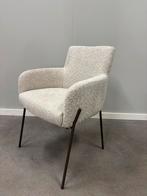 6 nieuwe eetkamerstoelen in teddystof lichtbruin, Ophalen of Verzenden, Zo goed als nieuw, Stof, Vijf, Zes of meer stoelen