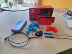 Nintendo Switch Mario Red & Blue Edition, Spelcomputers en Games, Spelcomputers | Nintendo Switch, Ophalen, Zo goed als nieuw