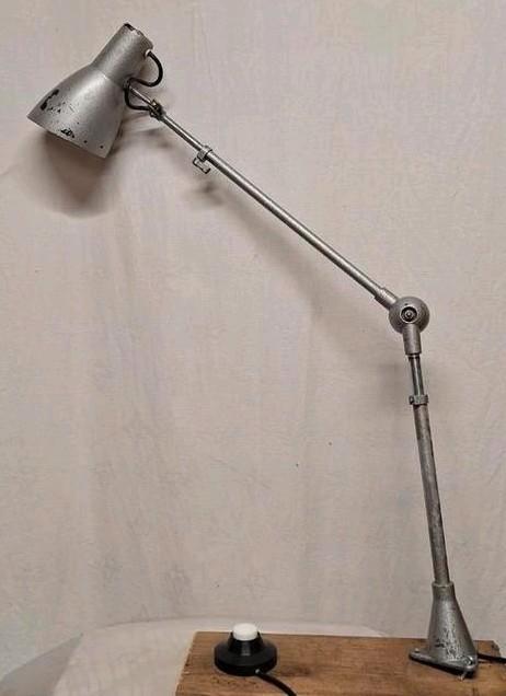 Vintage Depose Fabriekslamp Bureaulamp E14-fitting, Huis en Inrichting, Lampen | Tafellampen, Gebruikt, Minder dan 50 cm, Kunststof