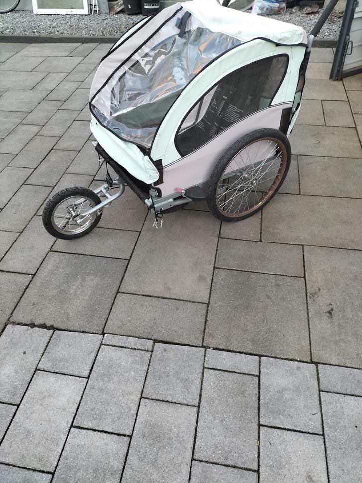 Fietskar - Gebruikt, Fietsen en Brommers, Fietsaccessoires | Aanhangers en Karren, Gebruikt, Kinderkar, 20 tot 40 kg, Vering, Ophalen