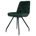 Design velvet groen eetkamerstoelen, Huis en Inrichting, Ophalen of Verzenden, Zo goed als nieuw, Overige kleuren