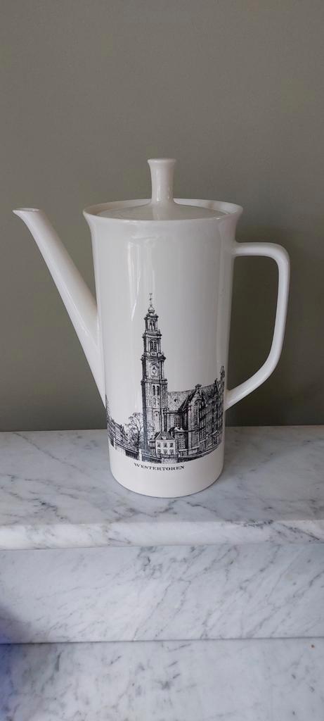 Vintage koffiekan van grachtenservies Amsterdam, Antiek en Kunst, Antiek | Servies los, Ophalen of Verzenden