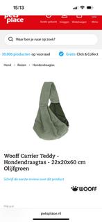 Wooff honden draagtas olijfgroen, Dieren en Toebehoren, Ophalen, Zo goed als nieuw