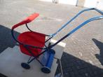 antiek kinder poppenwagentje opvouwbaar rood met blauw, Antiek en Kunst, Ophalen of Verzenden