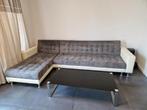 Grijze hoekbank- en slaapbank, Ophalen, 250 tot 300 cm, Gebruikt, Hoekbank