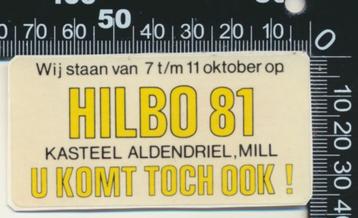 Sticker: Hilbo 1981 - Mill beschikbaar voor biedingen