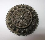 Scandinavische antieke zilveren knoopjes broche (6144-1854), Ophalen, Zilver, Broche