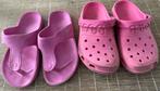 Crocs en slippers, teenslippers roze, Gebruikt, Crocs, Meisje, Overige typen