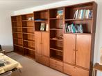 Boekenkast en wandkast kersenfineer, Ophalen, Gebruikt, 200 cm of meer, Met deur(en)