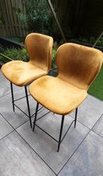 Twee barstoelen okergeel -ongebruikt., Huis en Inrichting, Stoelen, Ophalen, Overige materialen, Twee, Overige kleuren