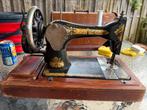 Prachtige Antieke Singer Naaimachine met Houten Koffer, Ophalen of Verzenden