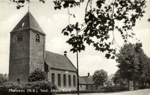 Meeuwen [N.B.], Ned. Herv. Kerk - ongelopen, Verzamelen, Ansichtkaarten | Nederland, Ongelopen, Overijssel, 1920 tot 1940, Ophalen of Verzenden