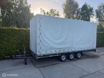 Hulco plateauwagen met huif, 500x200x210cm, 3500kg beschikbaar voor biedingen
