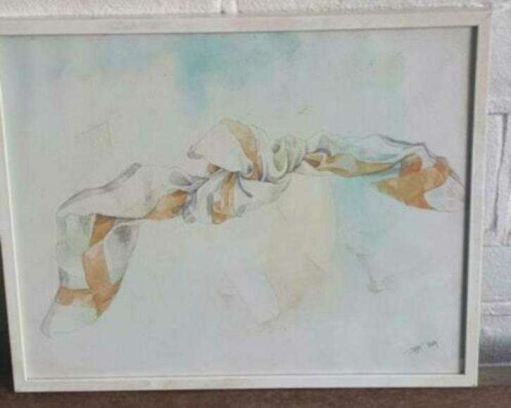 Orig. Aquarel don't forget niet vergeten Mariska Pisam 1989, Antiek en Kunst, Kunst | Schilderijen | Klassiek, Ophalen