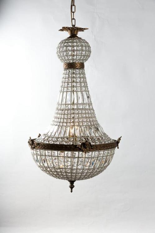 Franse Kristallen Zakkroonluchter | Antiek Stijl Hanglamp, Huis en Inrichting, Lampen | Kroonluchters, Nieuw, Glas, Overige materialen