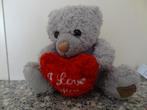 Grijs Knuffelbeertje Met Hart ‘I Love You’, Kinderen en Baby's, Speelgoed | Knuffels en Pluche, Ophalen of Verzenden, Zo goed als nieuw