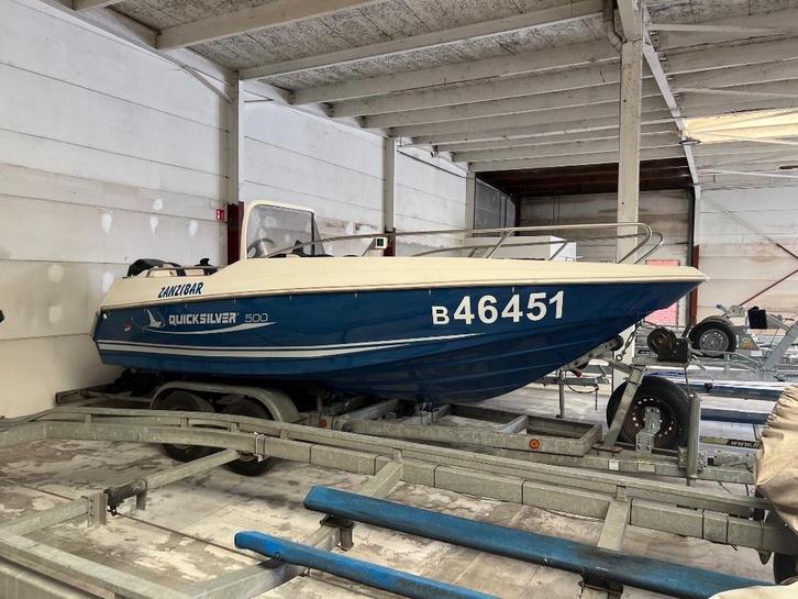 Quicksilver Commander 500, Watersport en Boten, Vis- en Consoleboten, Gebruikt, 70 pk of meer, 3 tot 6 meter, Benzine, Binnenboordmotor