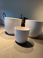 witte bloempotten, Ophalen, Gebruikt, Rond, Binnen