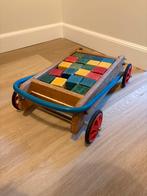 Retro Babywalker met Blokken, Ophalen, Gebruikt, Duw- of Trekspeelgoed