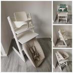 Stokke Tripp Trapp wit met babyset, kussenset, newbornset, Kinderen en Baby's, Kinderstoelen, Ophalen of Verzenden, Zo goed als nieuw