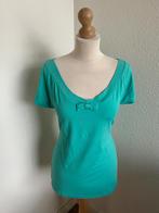 King Louie maat XL turquoise blauw strik tshirt top 2873, Kleding | Dames, Blauw, Maat 46/48 (XL) of groter, Ophalen of Verzenden