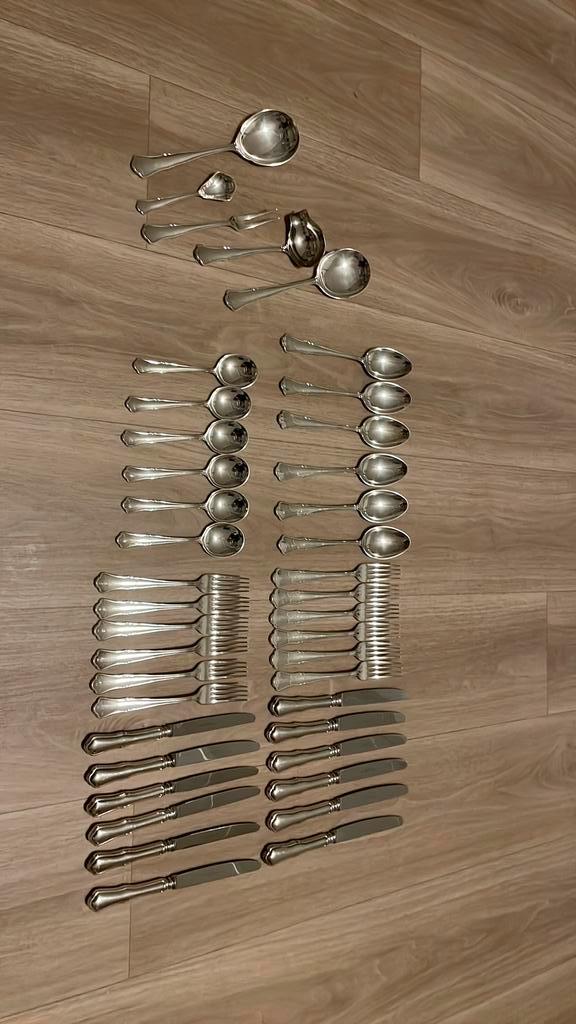 Verzilverd bestek Robbe & Berking 150 Alt Chippendale, Huis en Inrichting, Keuken | Bestek, Zo goed als nieuw, Zilver, Ophalen of Verzenden