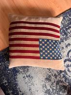Amerikaanse vlag kussen groot 65 x 65, Ophalen, Gebruikt, Beige