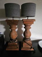 Robuuste lampenvoeten incl. lampenkap, Huis en Inrichting, Lampen | Tafellampen, Ophalen, Zo goed als nieuw, 50 tot 75 cm