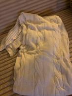 Witte Kabel Gebreide Deken, Ophalen of Verzenden, Zo goed als nieuw