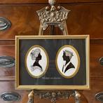 Engels Brocante Silhouette paar, Antiek en Kunst, Curiosa en Brocante, Ophalen of Verzenden