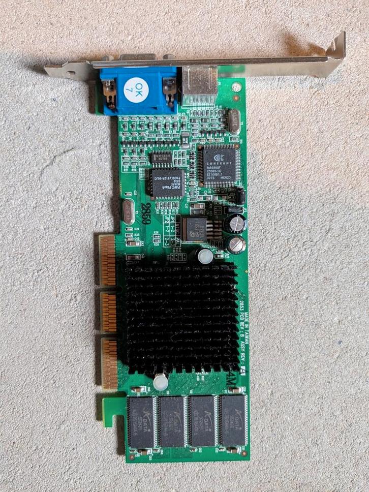 Leadtek WinFast GeForce2 MX - Vintage Grafische Kaart, Computers en Software, Videokaarten, Gebruikt, Tv-Out, VGA, Ophalen of Verzenden