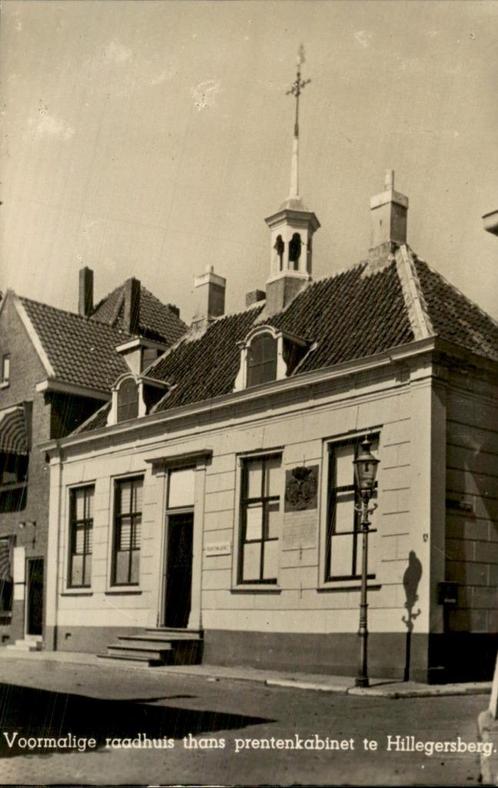 Voormalige raadhuis te Hillegersberg, Verzamelen, Ansichtkaarten | Nederland, Ongelopen, Zuid-Holland, Voor 1920, Ophalen of Verzenden