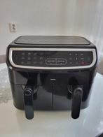 Airfryer XXL - Heteluchtfriteuse 2x4,5L Zwart - Dubbele Mand, Witgoed en Apparatuur, Airfryers, Ophalen of Verzenden, Zo goed als nieuw