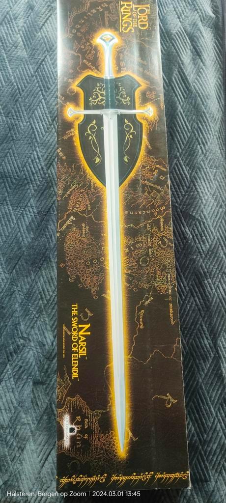 Lord of The Rings Narsil The Sword of Elendil, Verzamelen, Lord of the Rings, Nieuw, Replica, Ophalen of Verzenden