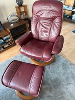 Stressless Ecornet Lederen fauteuil, Ophalen, Gebruikt, Leer, 75 tot 100 cm