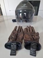 Bogotto helm & leren bogotto handschoenen scooter / motor, Ophalen of Verzenden, Zo goed als nieuw