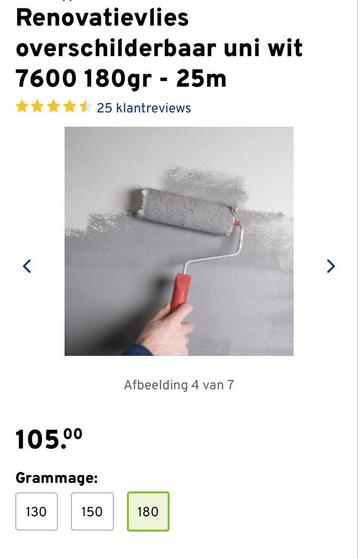 Renovatie vliesbehang. Nog zeker 15 meter over