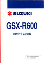 Suzuki GSX R600 manual handleiding (6238z), Verzenden, Suzuki