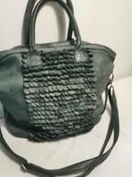 Groene lederen tas, Sieraden, Tassen en Uiterlijk, Tassen | Damestassen, Ophalen of Verzenden, Zo goed als nieuw, Groen, Handtas