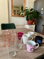 Gratis glazen en mokken, Huis en Inrichting, Keuken | Servies, Ophalen, Glas of Glazen, Gebruikt, Glas