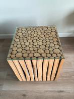 Houten bijzettafeltje, Ophalen, Minder dan 45 cm, Minder dan 55 cm, Vierkant