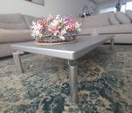 leolux salontafel zilver 130-60 cm., Ophalen, Gebruikt, 100 tot 150 cm, 50 tot 100 cm