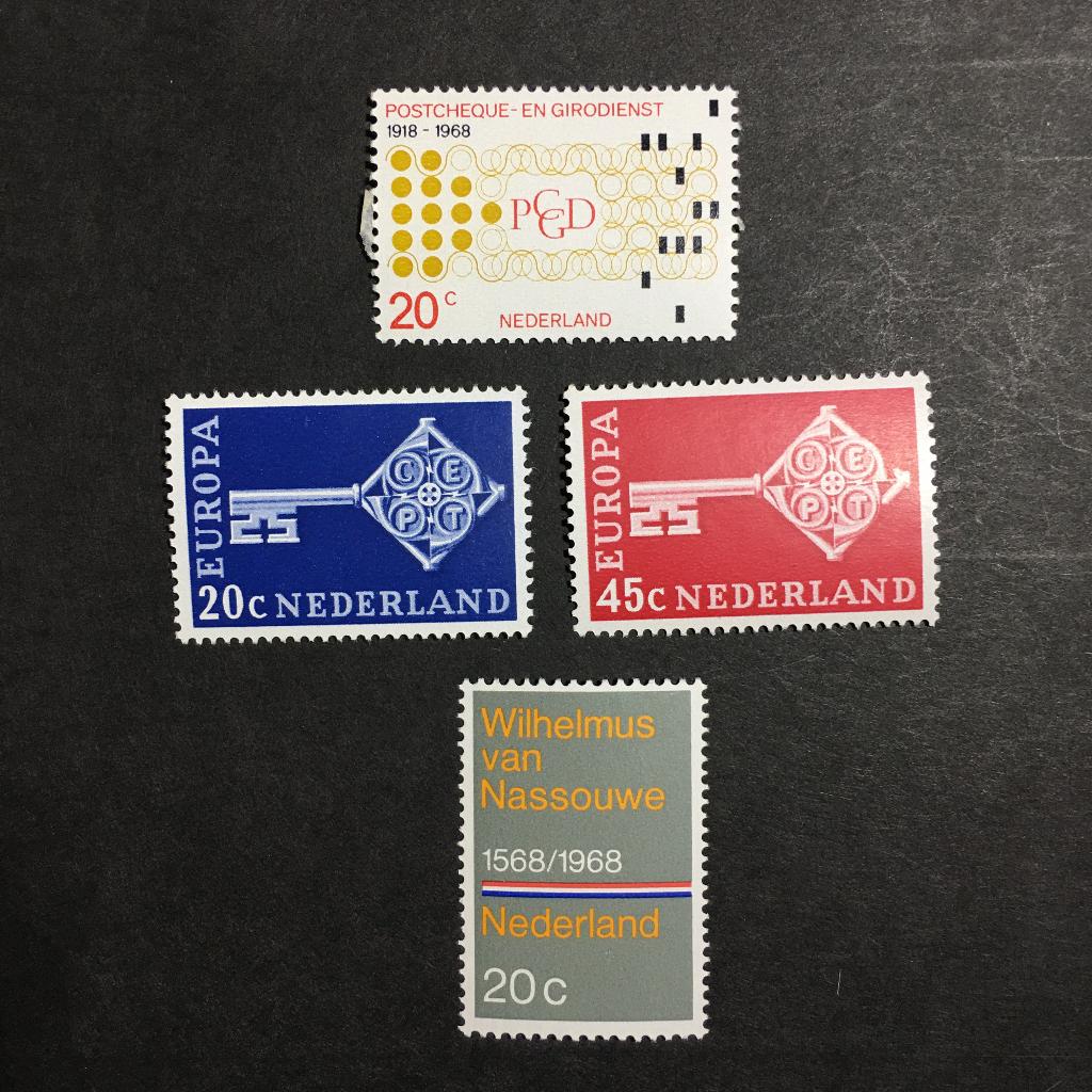 i55-900pf Nederland 1968 - NVPH 900, 906 tm 908 - postfris, Ophalen of Verzenden, Na 1940, Postfris