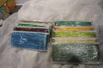 satijnband met goud- of zilverdraad nieuw 3mm breed beschikbaar voor biedingen