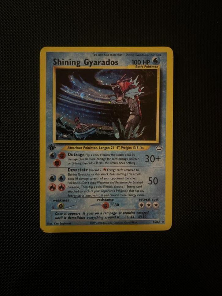 Shining Gyarados [1st Edition] #65 - Pokemon Neo Revelation, Hobby en Vrije tijd, Verzamelkaartspellen | Pokémon, Gebruikt, Losse kaart