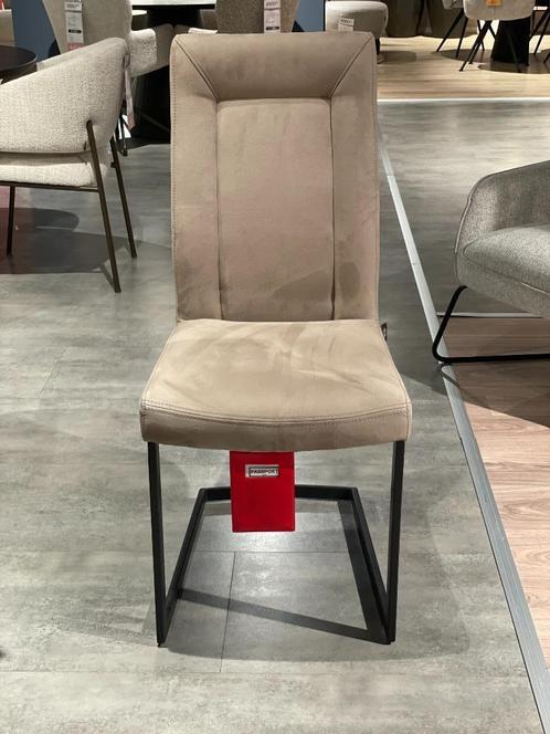 Marlene eetkamerstoelen, Huis en Inrichting, Stoelen, Zo goed als nieuw, Vijf, Zes of meer stoelen, Metaal, Stof, Bruin, Ophalen